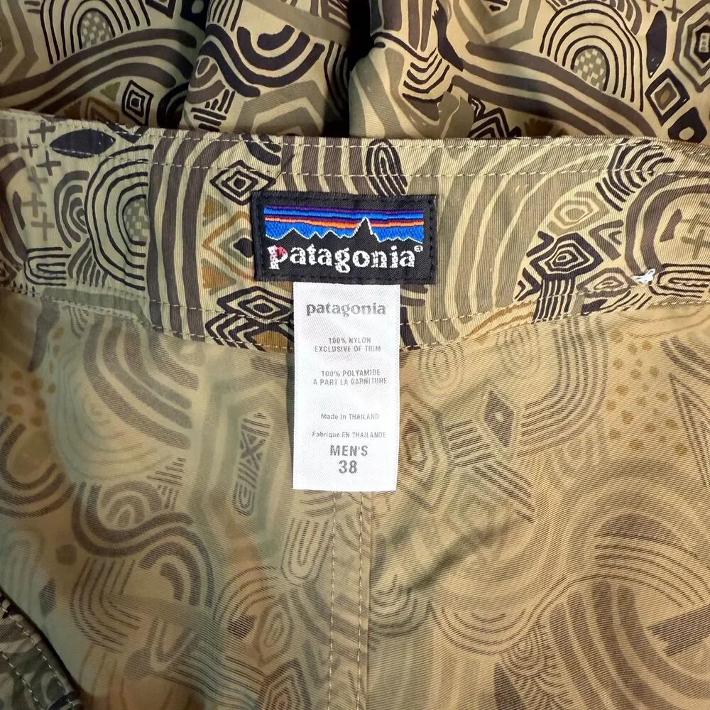 Patagonia Mens Swim Boardshorts‎ Green Brown Size 38